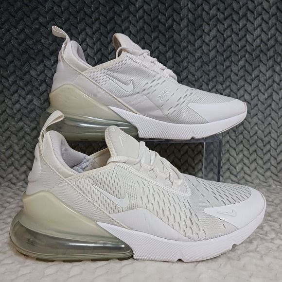 Nike Other - Nike Air Max 270 White Metallic Silver GS Walking Running Shoes Sz 6.5Y Womens 8